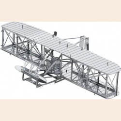 Объемная металлическая 3D модель Wright Flyer 5,2х10х2,3см