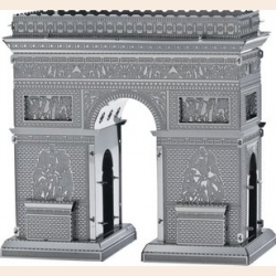 Объемная металлическая 3D модель Arc de Triomphe 6,2х3,2х6см